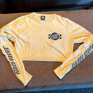 Santa Cruz light yellow crop top